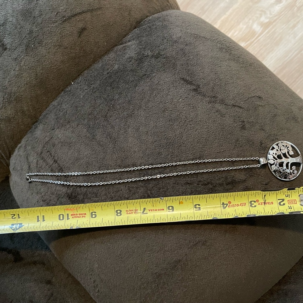 Stainless steel tree of life necklace